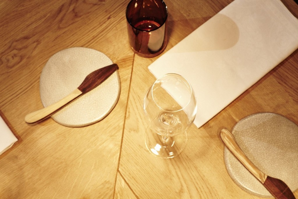 Covered table at restaurant Nobelhart & Schmutzig