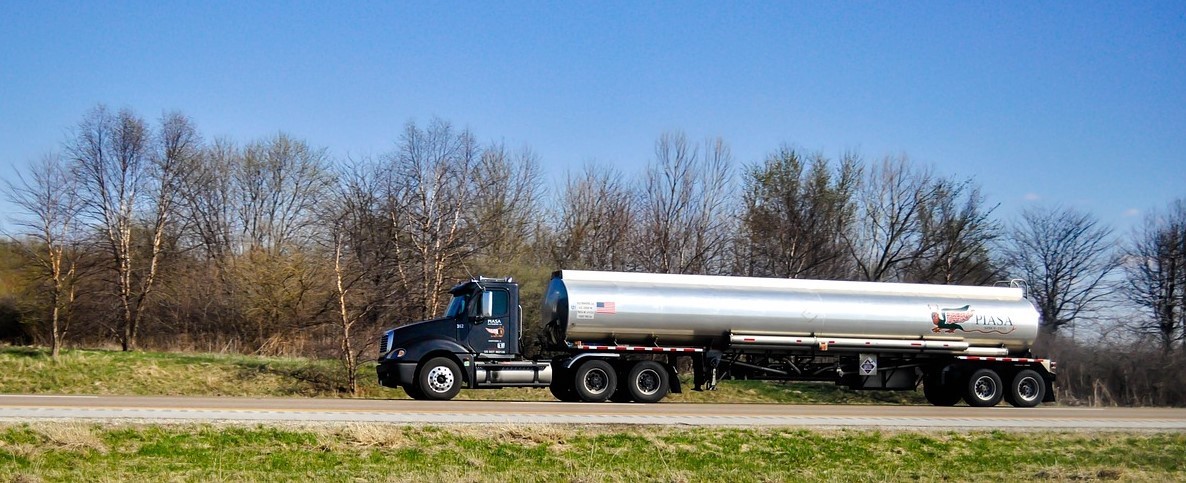 Truck with drinking water