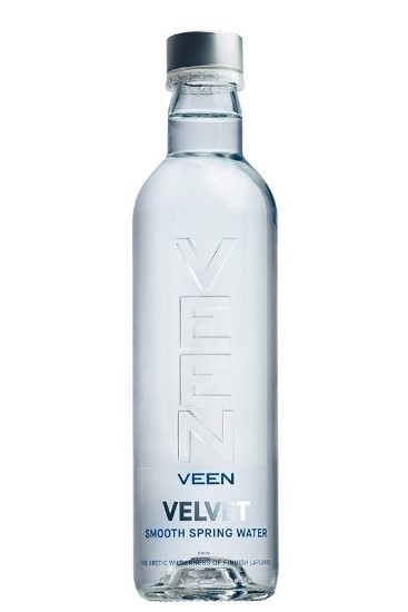 a bottle of peat water spring water from Finland