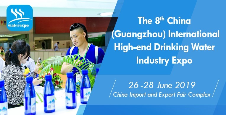 De 8ste Internationale premium drinkwater beurs in Guangzhou China door waterexpo